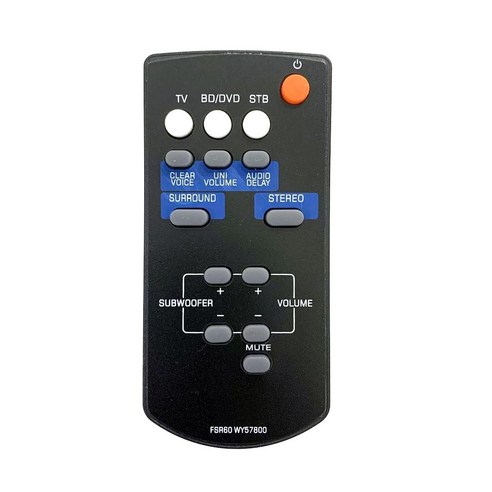 노 브랜드 FSR60 WY57800 Yamaha YAS101 YAS101BL용 교체 리모콘