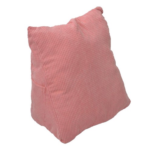 소파 텔레비젼 독서를 위한 박제 삼각형 등받이 쐐기 방석 베개 지지대, 핑크, 설명