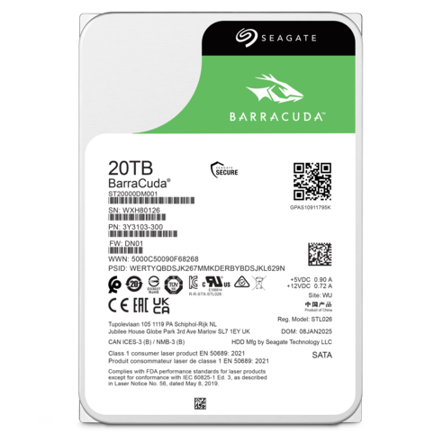씨게이트 바라쿠다 하드디스크 HDD, ST20000DM001, 20TB
