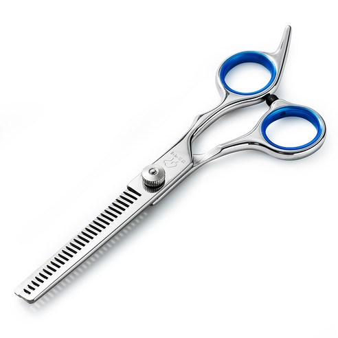 애견미용사가 추천하는 밤돌이네 틴닝가위 6인치 숱가위 애견미용가위 가정용, 1개, 블루링