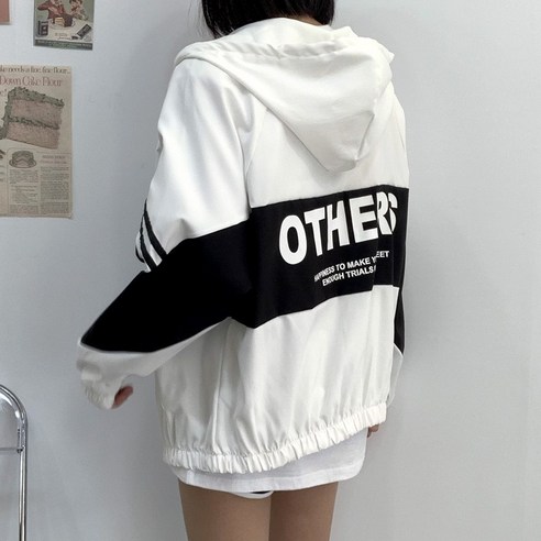 배색 아더 바람막이 점퍼 (4color)