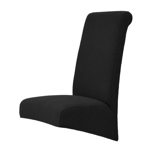 가동 가능한 연약한 높은 뒤 의자 덮개 옥수수 양털 Slipcover 보호자 장식, 검정, {"수건소재":"폴리에스터"}