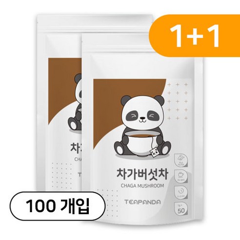 티판다 차가버섯차 친환경 삼각티백, 2개, 50개입, 1g
