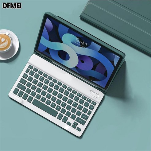DFMEI 2023년형 샤오미 6슬래브 프로 칠색 블루투스 키보드 가죽 커버 11인치 마그네틱 필링 케이스 마우스, 다크나이트 그린-블루투스 키보드, 샤오미 6/6Pro 11인치 범용 2023년형
