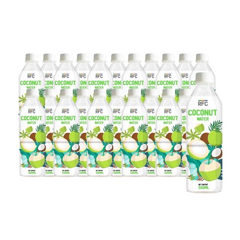RFC 저온 살균 코코넛 워터 100%, 500ml, 96개