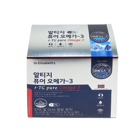 알티지 알티지 퓨어 오메가-3(1 170mg30캡슐)2박스, 30정, 2개 유유제약오메가3