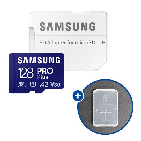 삼성전자 마이크로SD카드 PRO PLUS MB-MD128SA/KR + SD카드 케이스, 128GB+SD 카드케이스