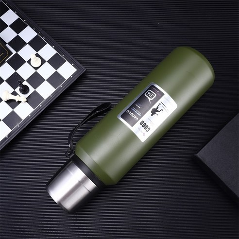 ZZJJC 316 스테인리스 스틸 올강컵 진공텀블러 선물 텀블러 대용량 스포츠 주전자, 800ml, 녹색