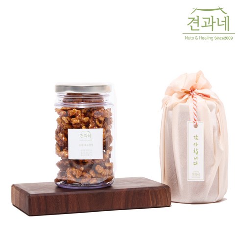 [견과네] 프리미엄 수제 호두강정 200g 1ea (보자기포장)(답례품), 1개