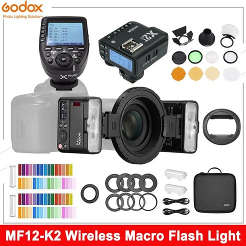 Godox MF12 MF12-K2 플래시 TTL 매크로 스피드라이트 플래시 2.4 GHz 무선 제어 스피드라이트 소니 캐논 니콘 후지 올림푸스 펜탁스용, 8.MF12 K2 Flash – for Canon mf12고독스k2 Best Top5