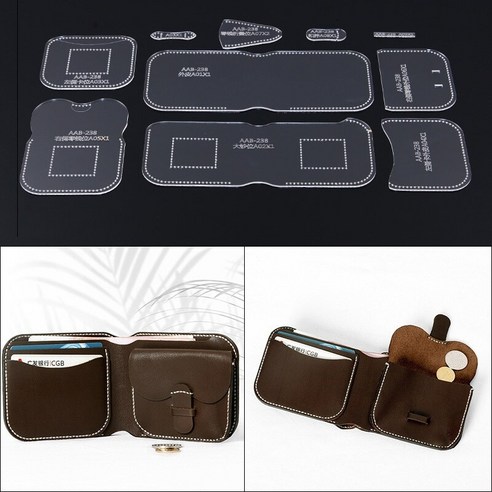 원데이클래스 가죽공방 카드지갑만들기 acrylic stencil laser cut template diy leather handmade 공예 cardbag 핸드백 지갑 바느질, 없음