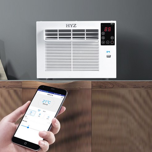 [ XC샵 ] HYZ A01 이동식 창문형 스마트 캠핑 에어컨 타이밍 설정 조명 제습 기계버전 /리모컨버전, 기계버전-중국형코드