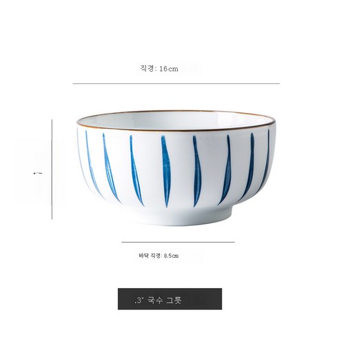 DFMEI 아이디어 핸드페인팅 유약 도자기 그릇 가정용 접시 그릇, DFMEI 난초 6.3인치 면그릇
