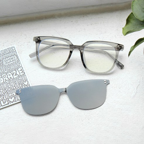 자석 편광 덮경 선글라스 뿔테 안경 시저플립 클립온 남자 여자 패션