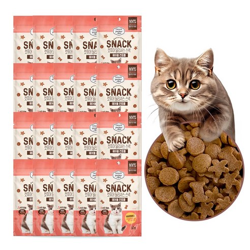 캣퓨어 고양이 딜리셔스 스낵 오랄 콤플렉스, 20개, 60g, 헤어볼케어에 도움주는- 헤어볼케어