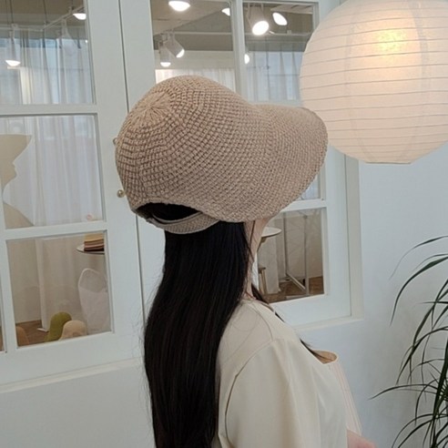 느와드코코 넓은챙 밀짚 벨크로 여름 해변 햇빛가리개 썬캡 모자 버킷햇