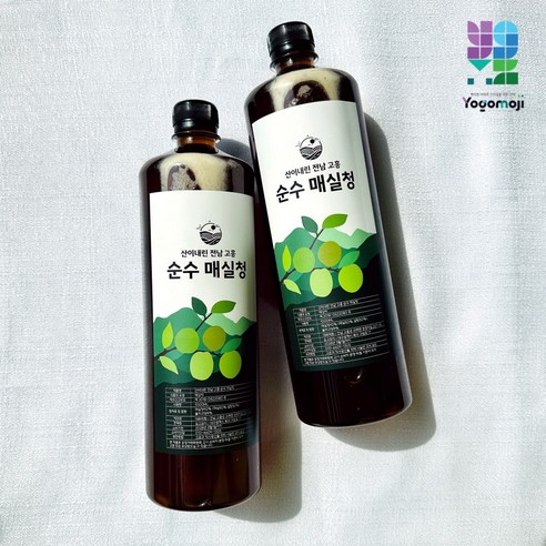 산이내린 전남 고흥 순수 매실청, 2개, 1개입, 1kg