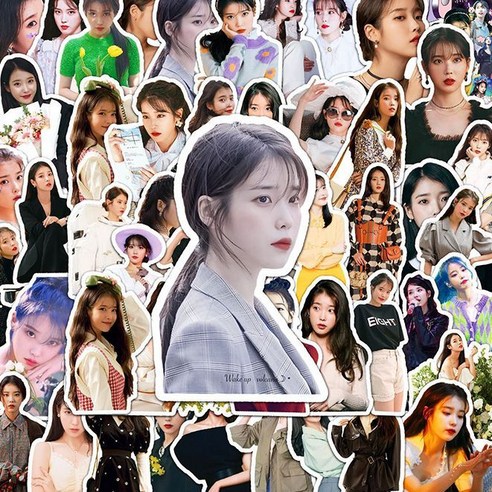 아이유 굿즈 아이유스티커 인테리어 스티커50장 100장, 50장