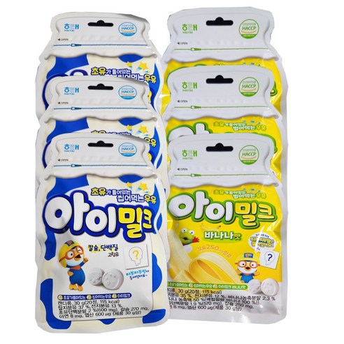 해태제과 아이밀크 30g x 3 아이밀크 바나나 30g x 3, 1set