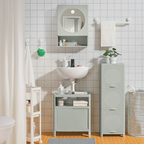 좁은 욕실, 이케아 IVOSJON으로 깔끔하게!