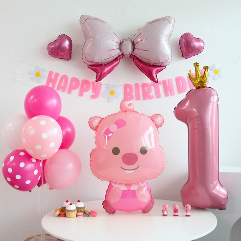 이벤트홀릭 잔망 루피 풍선 생일파티세트, 숫자풍선 1