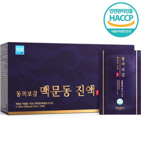 이너블릭 22시간 추출 얼음골 국산 볶음 맥문동 진액, 30개, 70ml