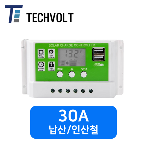 테크볼트 PWM 컨트롤러 고효율 태양광패널, 1개, 30A
