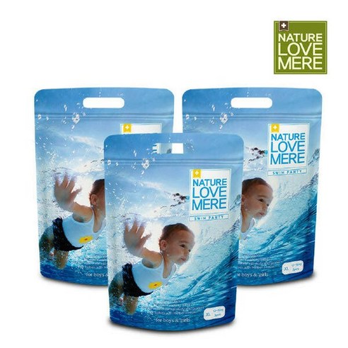 네이쳐러브메레 수영장 방수 팬티기저귀 3팩(9매) - 특대형(XL) × 9개, 단계 × 총 수량 섬네일