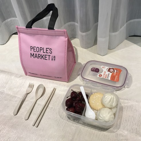 YY별도의 전자 레인지 플라스틱 도시락 학생 암나사 단열 도시락 성인 사무실 대용량 도시락, 색깔14_옵션1