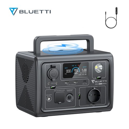 BLUETTI 블루에티 EB3A파워뱅크 600W 268Wh 캠핑용 휴대용 태양광 고속충전 대용량 보조배터리 앱 컨트롤 UPS모드 차량용충전케이블포함, EB3A