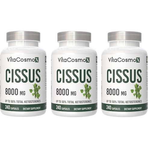 미국 비타코스모 VitaCosmoX 프리미엄 시서스 시서스캡슐 가루 분말 케토스테론 50% Cissus 고함량 고농축 8000mg