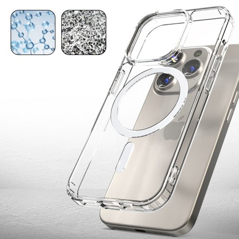 아이폰 15 프로맥스를 위한 슬림하고 투명한 충격방지 케이스