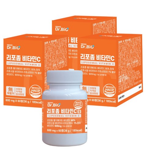 닥터비오 리포좀 비타민C 비타민D 비타민씨 비타민디, 3개, 60정