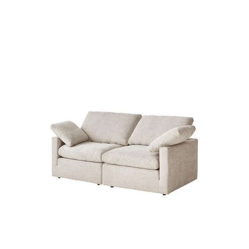 좁은 거실, 답답함은 이제 그만! 공간 효율을 높여주는 마법, 까사미아 캄포슬림 3인 소파 화이트 까사미아캄포슬림