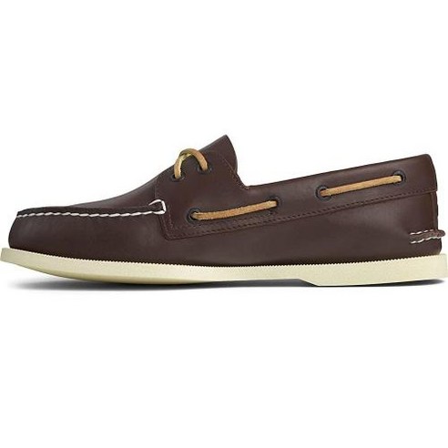 Sperry 남성용 정품 오리지널 투 아이 보트 슈즈 브라운벅 브라운. 7