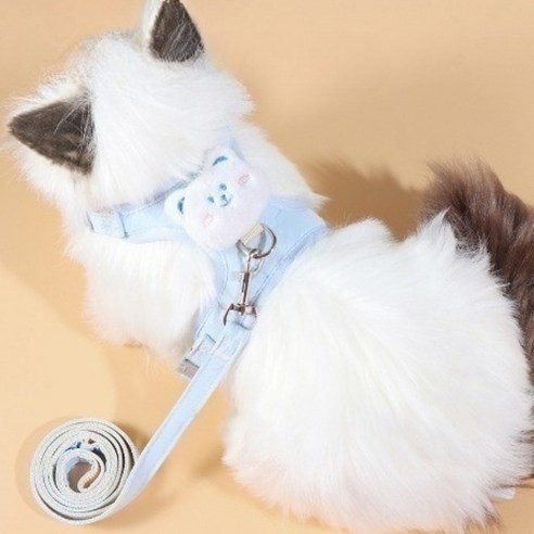 라고머스 고양이 전용 메쉬조끼 하네스, 1개, 곰