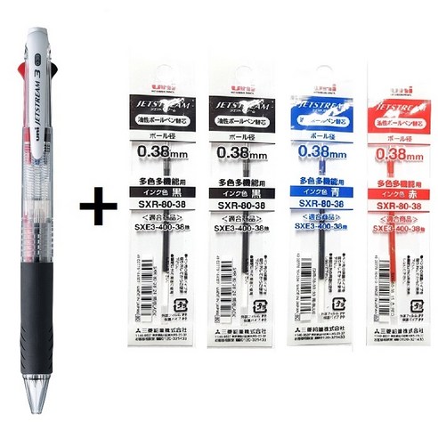 [OKㅣ강추] 유니 제트스트림 0.38mm 3색 볼펜 – 유성 펜의 정점 [OKNOWㅣ추천상품]