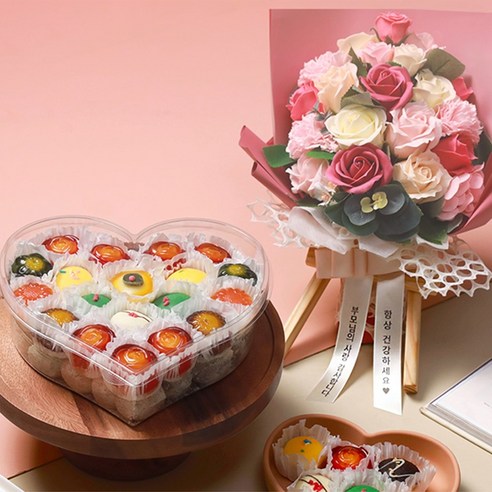 떡케익 떡케이크 케이크 꽃다발 어버이날 선물 생일 명절, S 떡케이크 A_(단품)