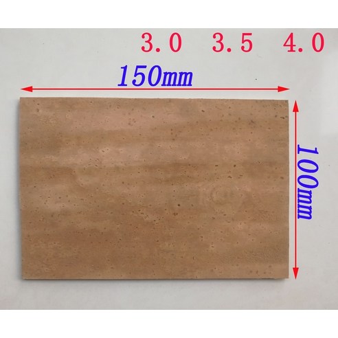 100mm 150mm 색소폰 클라리넷 코르크 시트 두께 3.0mm 3.5mm 4.0mm 코르크 패드, 3.5 좋지 않은 표면