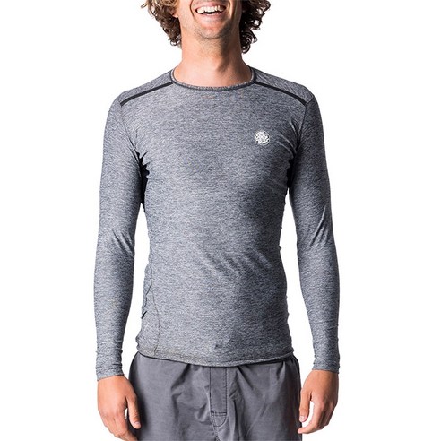 RIPCURL I WLY7JM TECH BOMB L/SL UVT AU - CHARCOAL MARLE (립컬 테크 밤 래쉬가드)