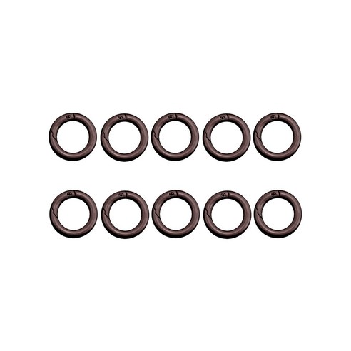 컬러오링 외경40mm 내경30mm 고리 오링 오픈형O링, 1세트, 브라운 10개