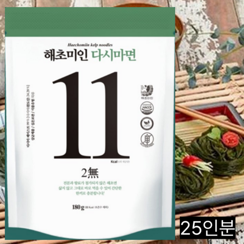 해초미인 다시마면(비빔 + 메밀소바), 25개, 180g
