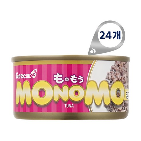 그린펫 모노모 참치 80gx24개입 고양이 간식 캔, 80g, 24개