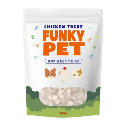 펑키펫 동결건조간식 치킨트릿 160g, 2개
