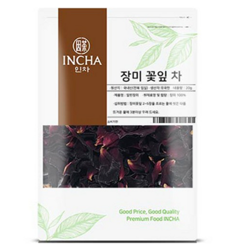 인차 장미 꽃잎 차, 20g, 1개입, 2개 - 가격 변동 추적 그래프 - 역대가