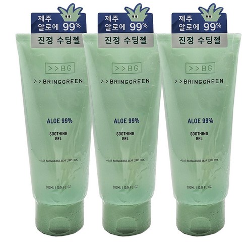 브링그린 알로에 99% 수딩젤 300ml, 3개