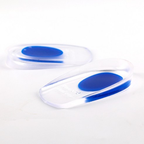 ZZJJC 뒷굽 실리콘 발굽 투명 스포츠 쿠셔닝 깔창 U자형 발굽 PU 하프사이즈뒷굽 매트, 푸른 색, 트럼펫[33-275사이즈]