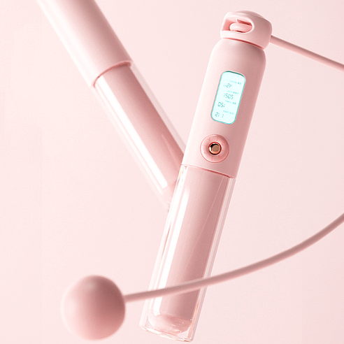 점프스카이 무선 줄넘기 실내 스마트 노라인 카운터, 핑크, 1개