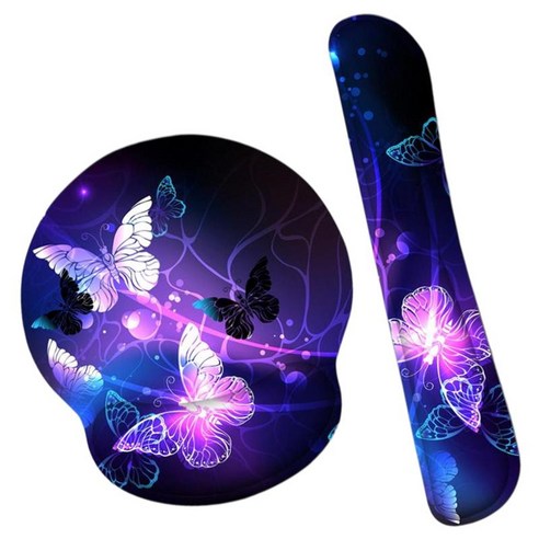 부드러운 마우스 손목 휴식 지원 및 키보드 손목 휴식 패드 메모리 거품 PC 노트북 게임 사무실 쉽게 타이핑 경량, 손목 받침대 크기 약. 440x85x22인치, 실리콘, 하얀색