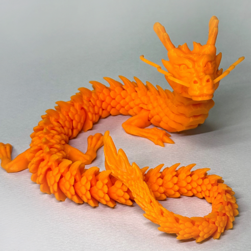 MADE IN KOREA 액션 피규어 구체 관절 3D프린팅 드래곤 피규어 청룡 45cm, 오렌지, 1개